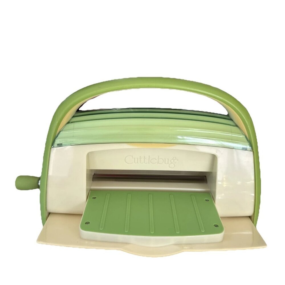 Cricut Cuttlebug Green Die Cutting Embossing Machine Manual Crank Cuddlebug 6”